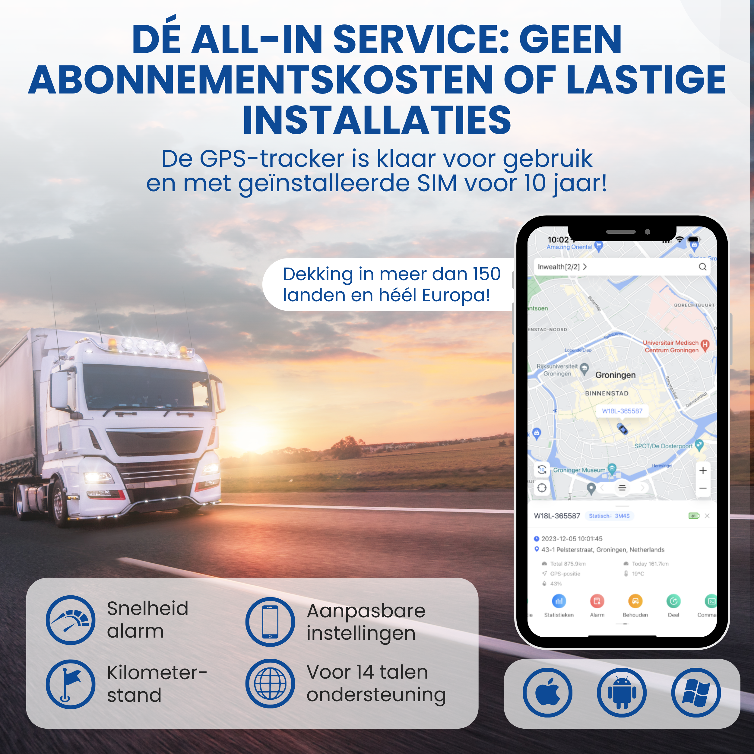 Protectly GPS Tracker Zonder Abonnement - 4G - Siltcon