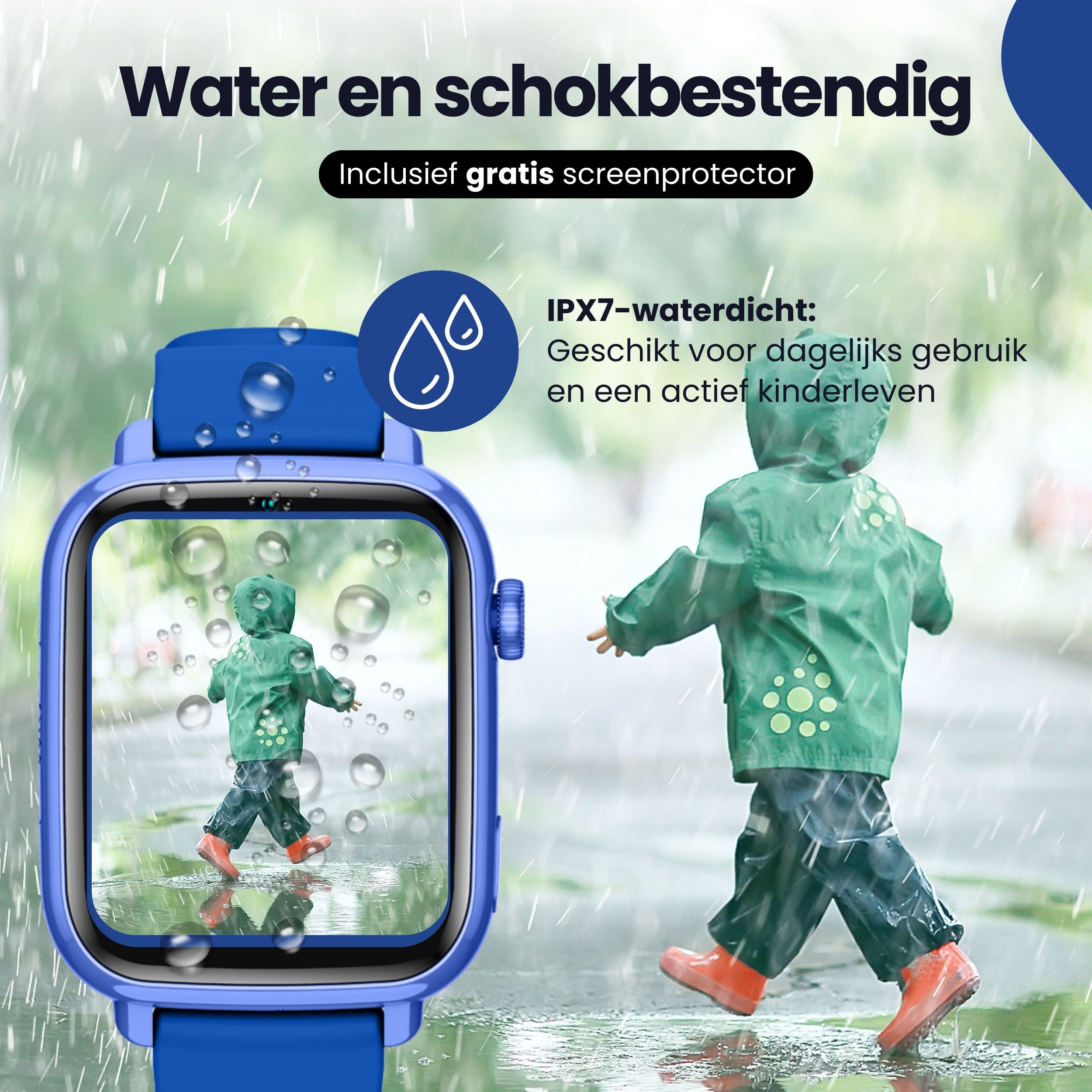 Protectly® GPS Uhr Kind - Blau