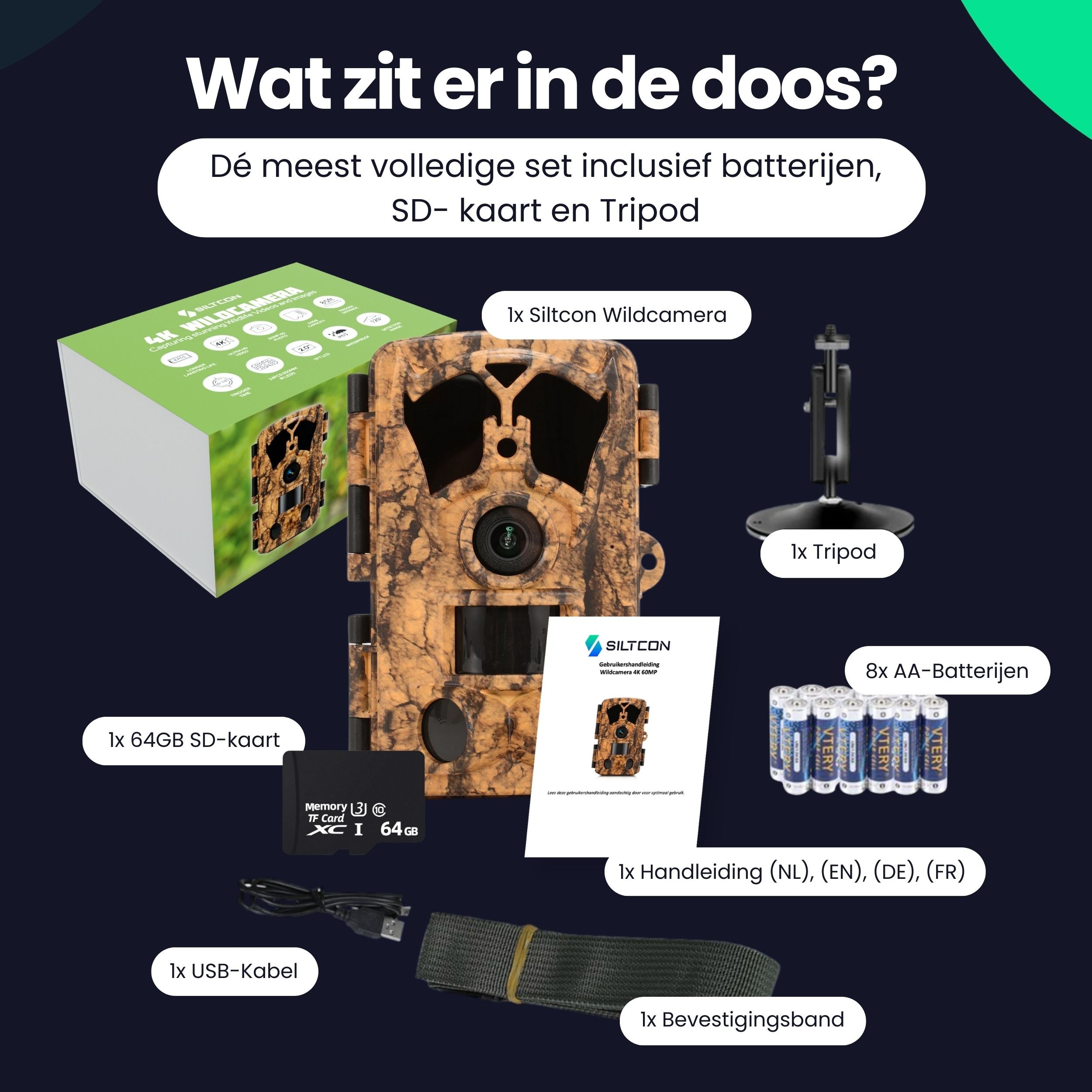 Siltcon Wildcamera voor Buiten – 4K Ultra HD - Siltcon