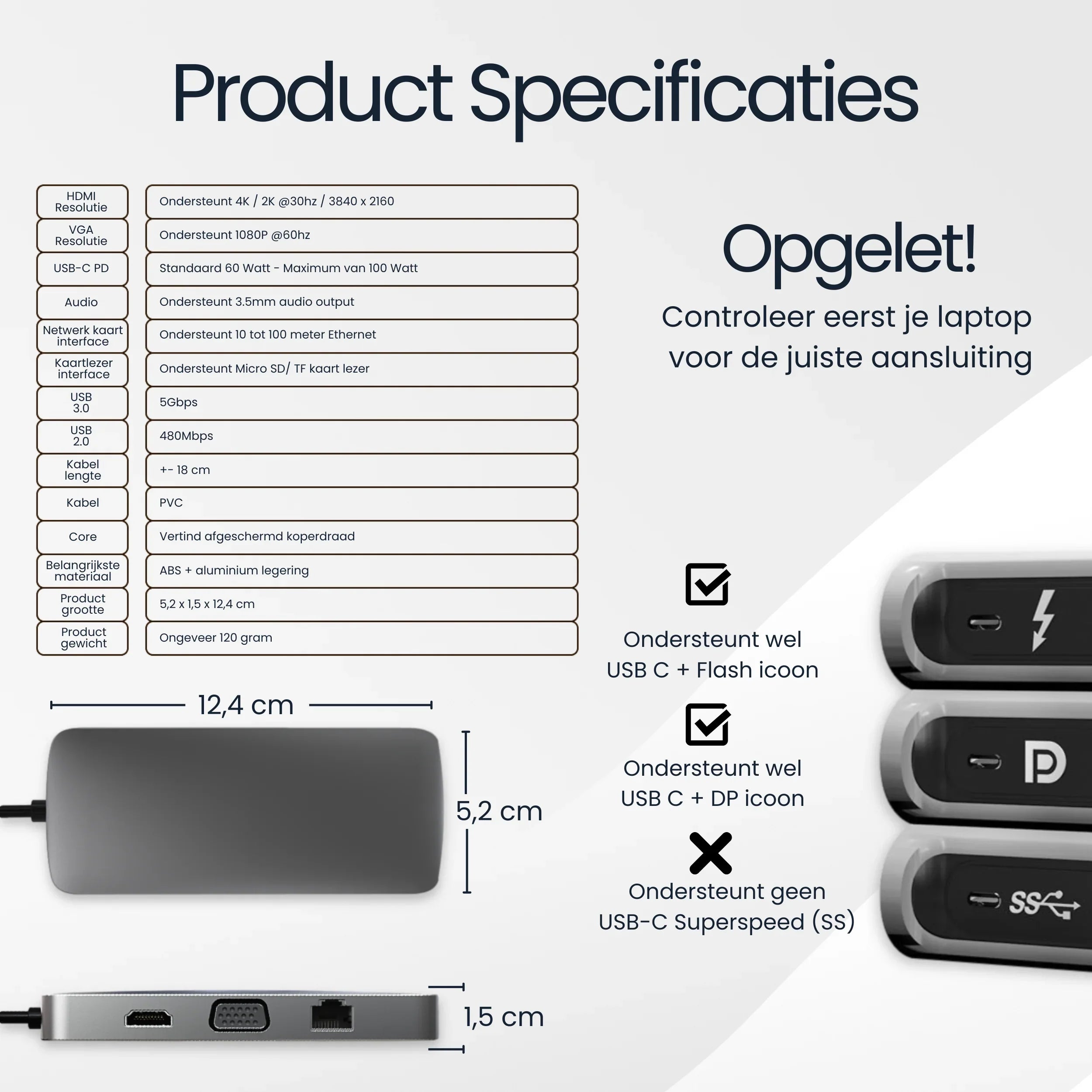 Siltcon 10-in-1 USB-C Hub voor Laptop - Siltcon