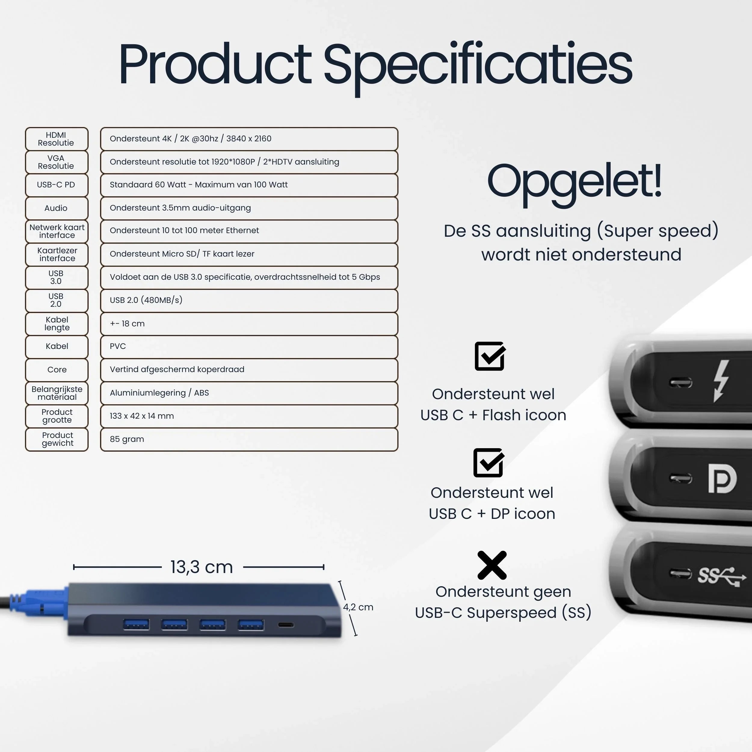 Siltcon USB C Hub 13 in 1 Docking Station Laptop - Siltcon