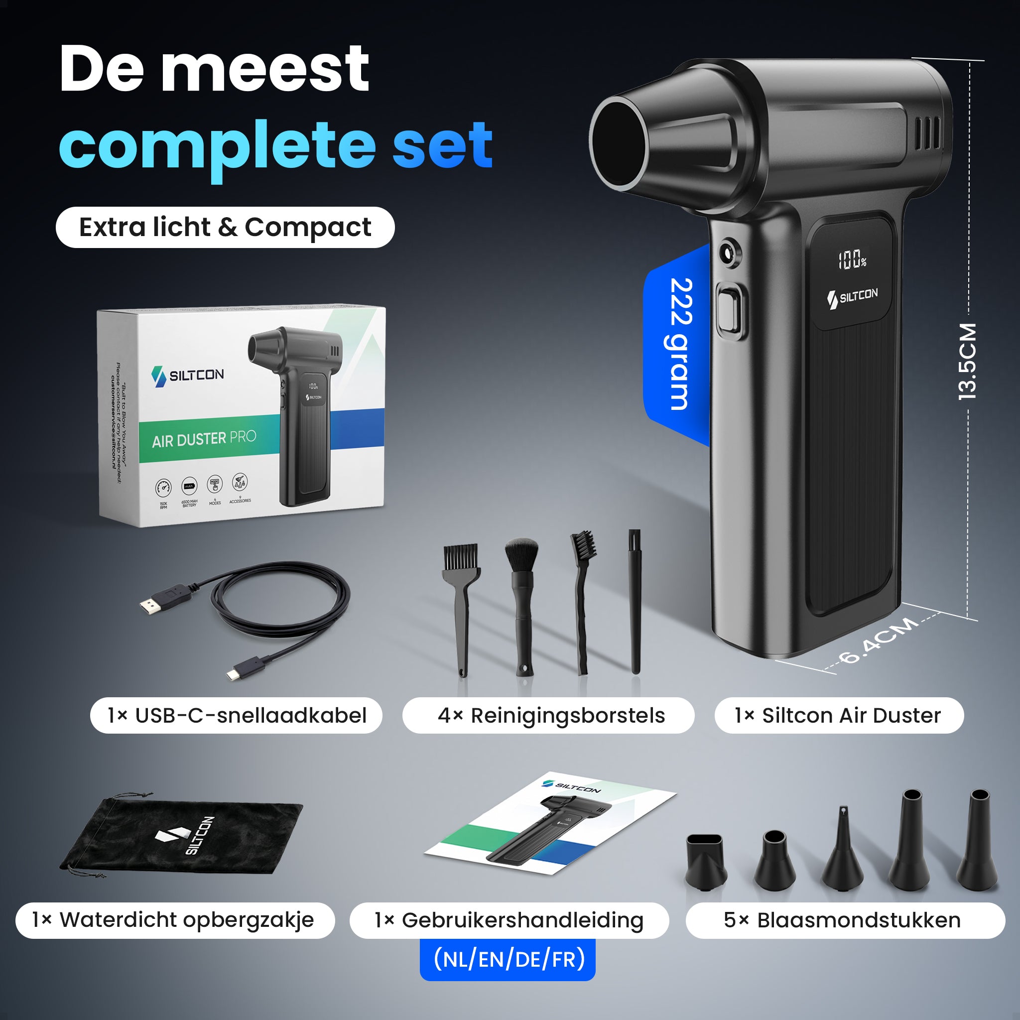 Siltcon® Kabelloser Luftdruckreiniger