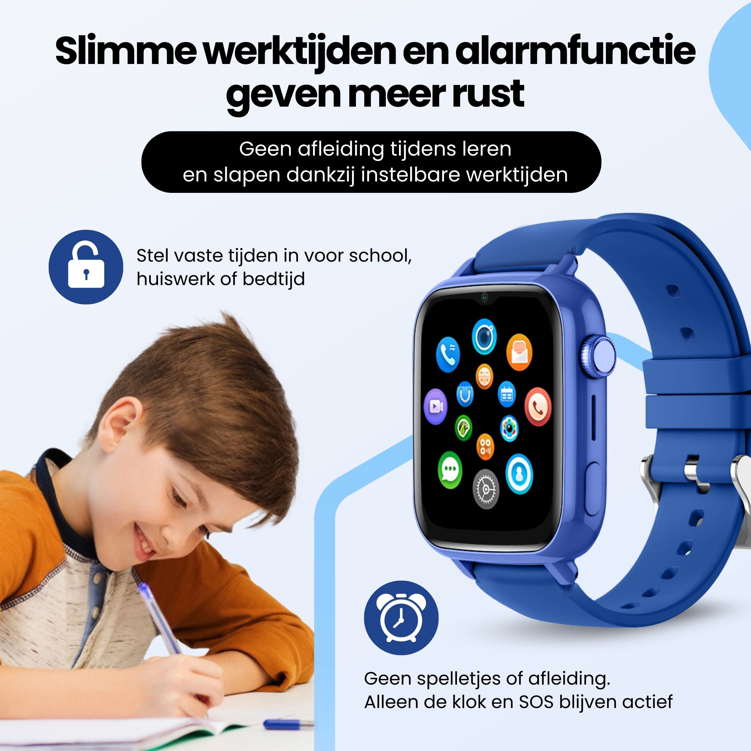 Protectly® GPS Uhr Kind - Blau