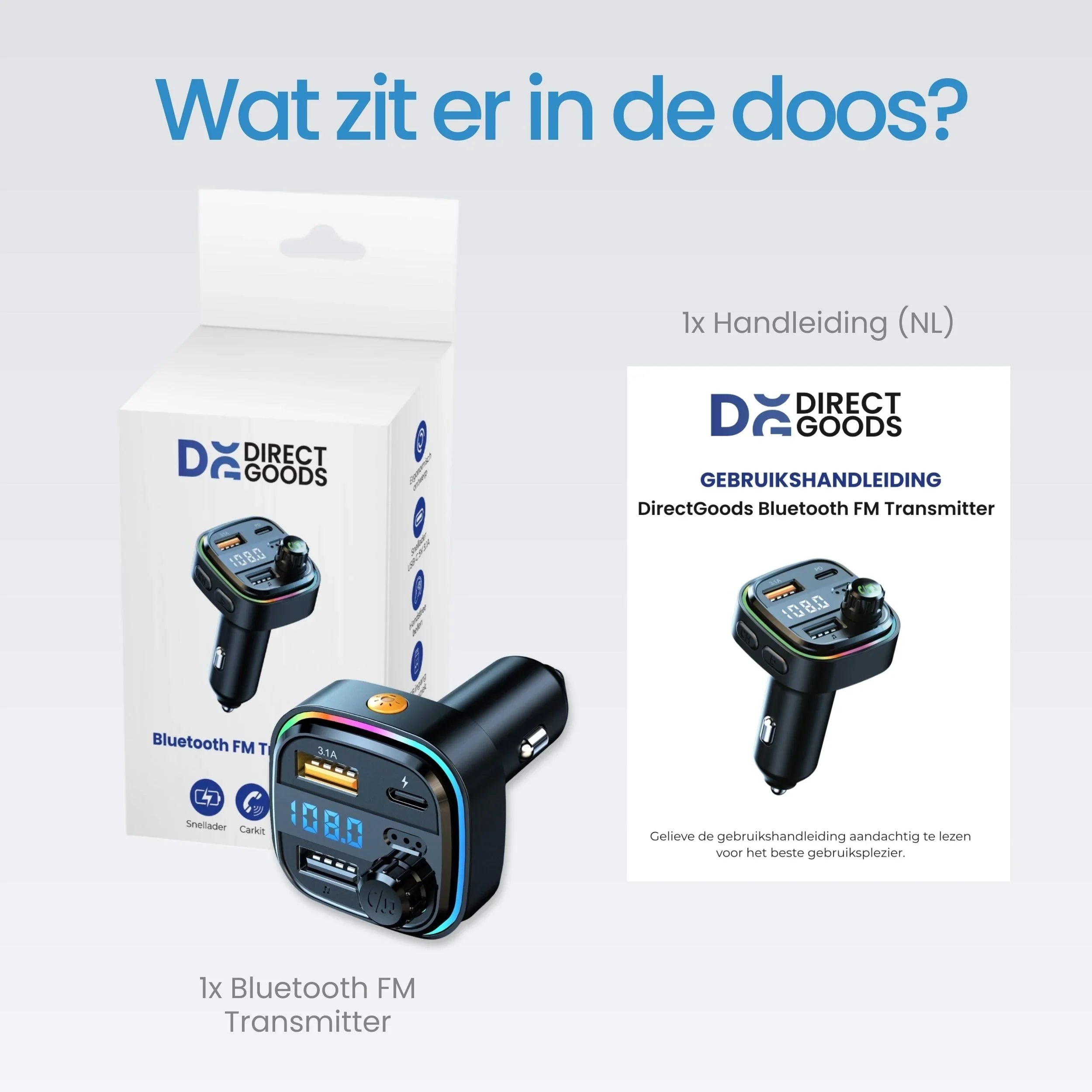 Siltcon Bluetooth FM Transmitter Auto – Snellader - Siltcon