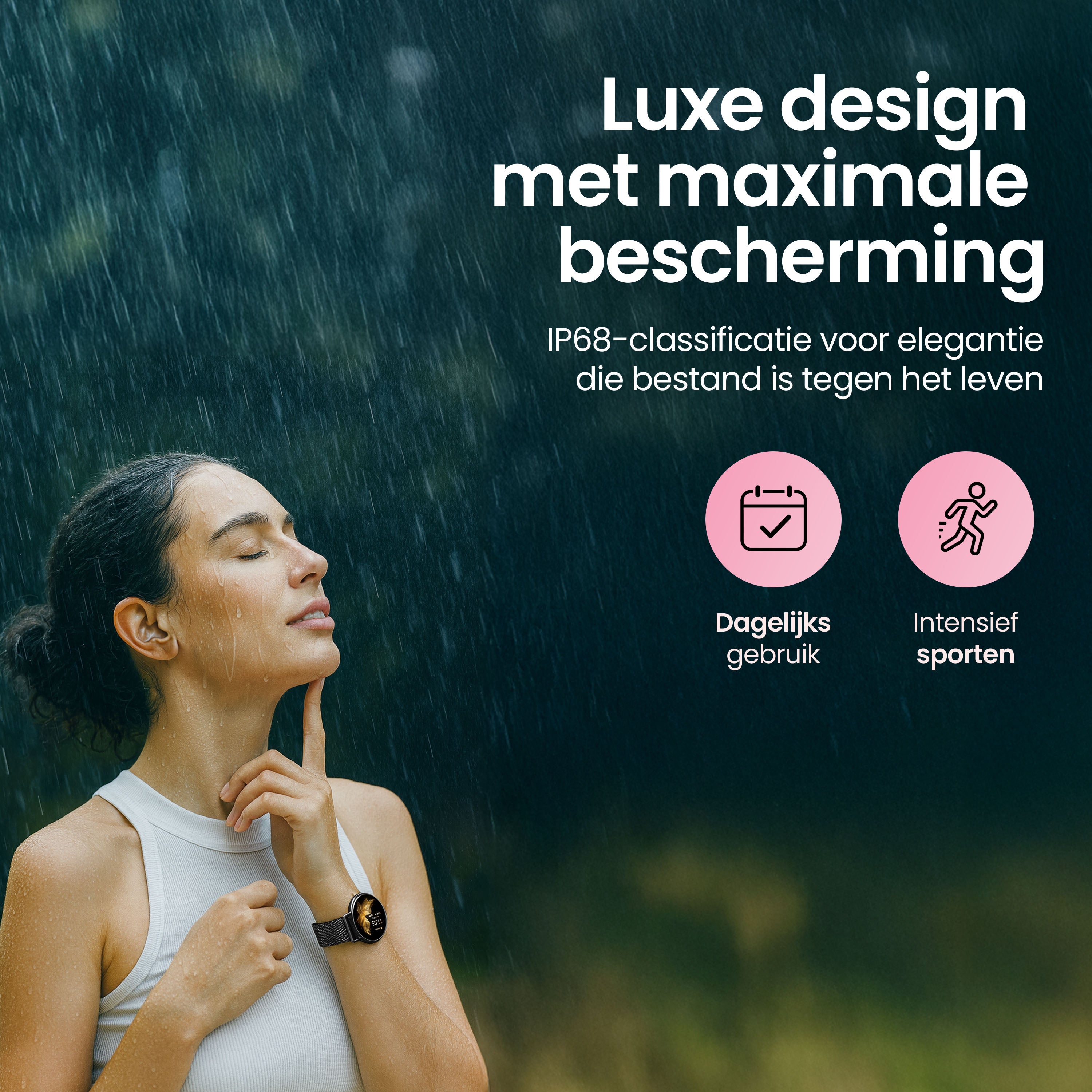 Siltcon Auréa Smartwatch Dames Zwart – Stijlvol & Gezondheidsgericht - Siltcon