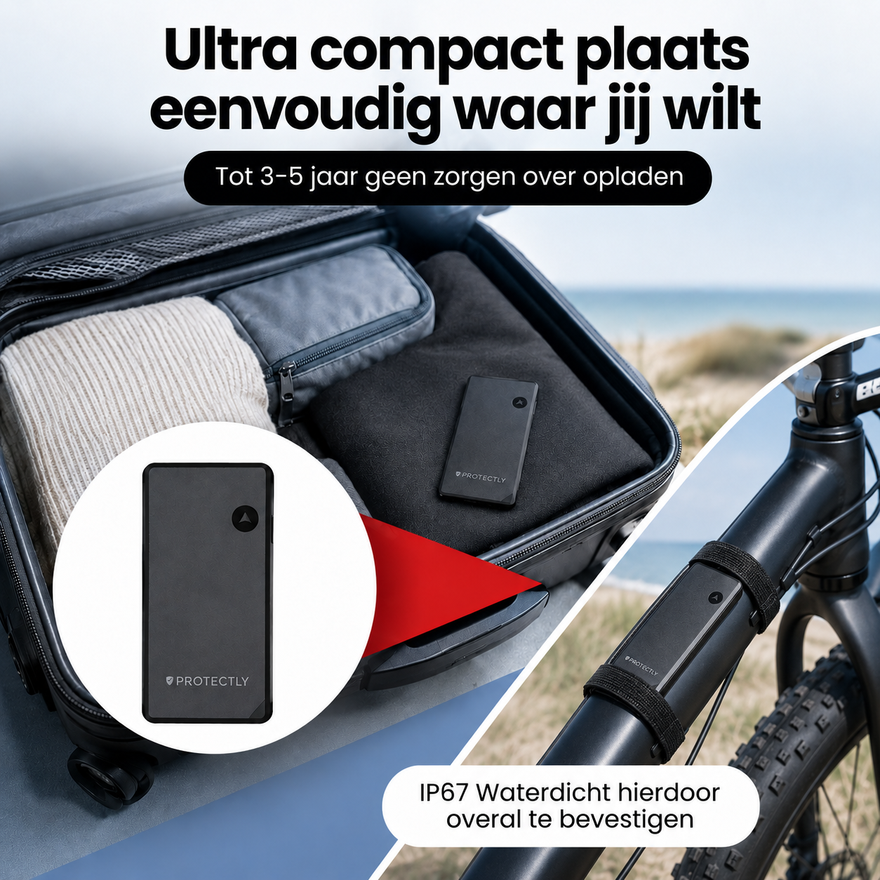 Protectly® GPS-Tracker 10 Jahre ohne Abonnement – Bis zu 5 Jahre Akkulaufzeit