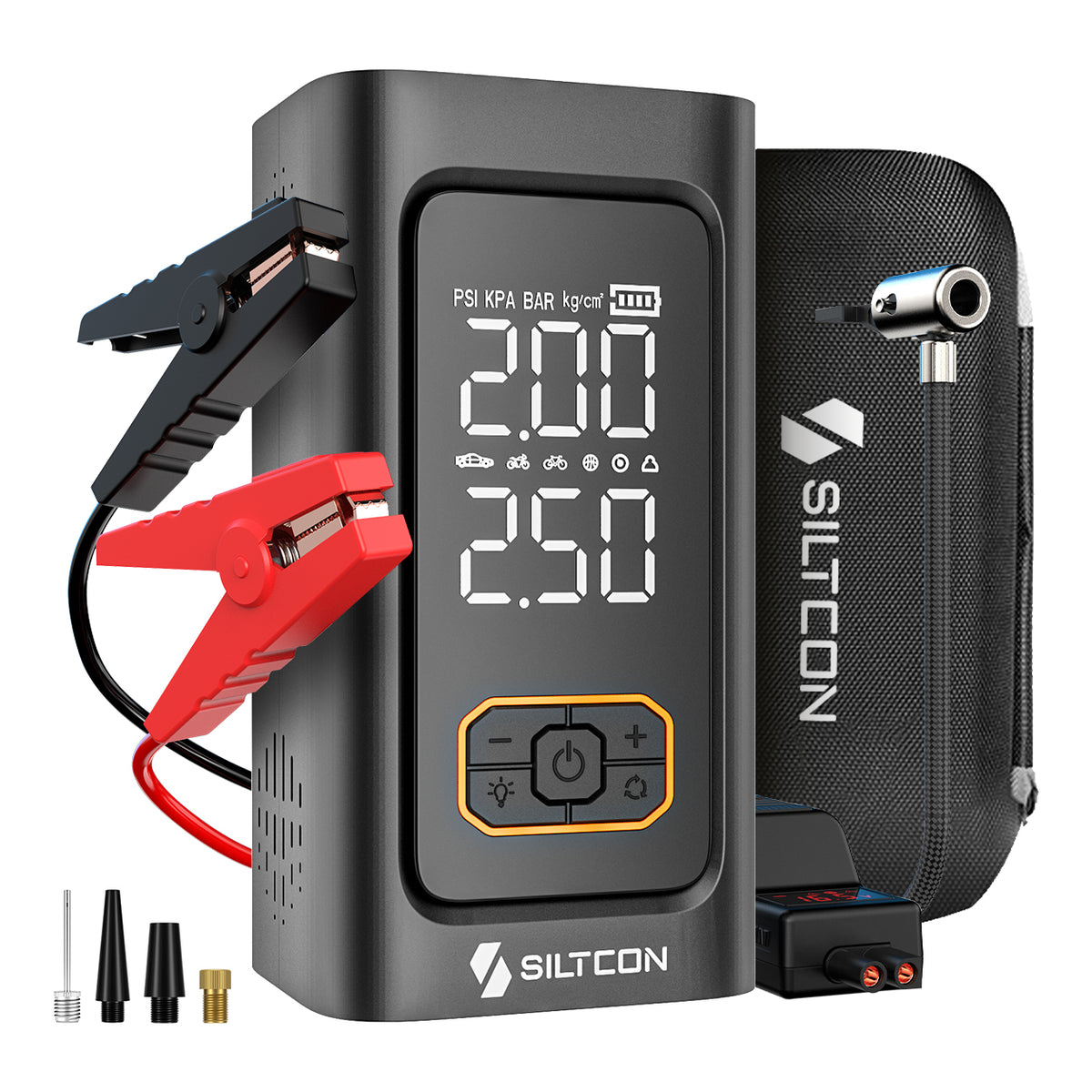Siltcon® 12V 5-in-1 Jumpstarter voor Auto met Compressor