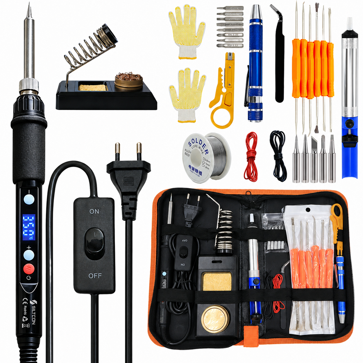 Siltcon® 3 in 1 Soldeerbout Set 60-80W - 55-Delig