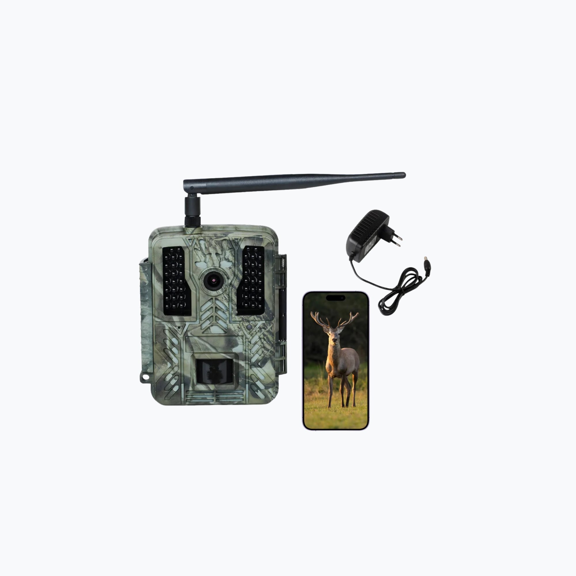 Siltcon Wildcamera - 4K Ultra HD & 60MP - 2024 model + Wildcamera 6V DC Adapter - Siltcon