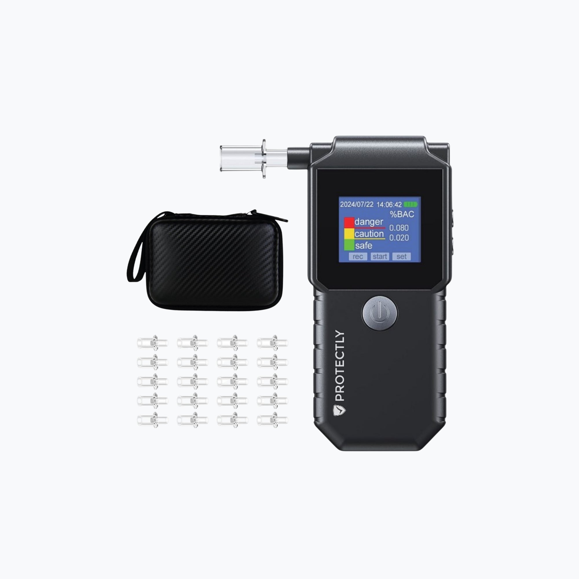 Protectly Alcoholtester Digitaal – 20 mondstukjes - Siltcon