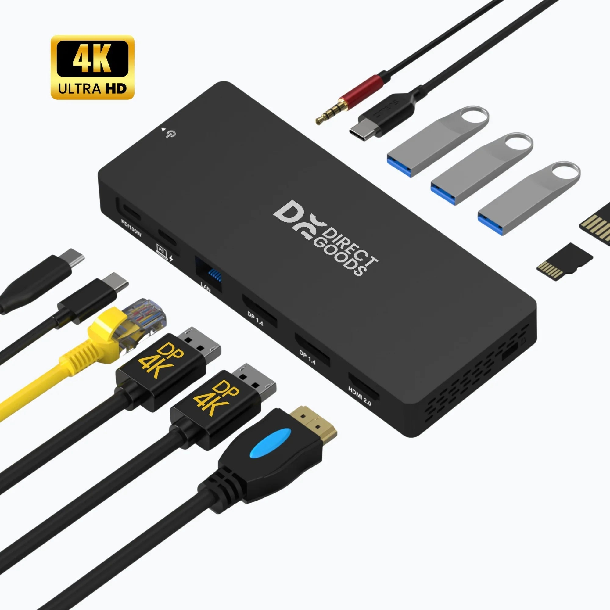Siltcon USB C Hub 13 in 1 Triple Display - Siltcon