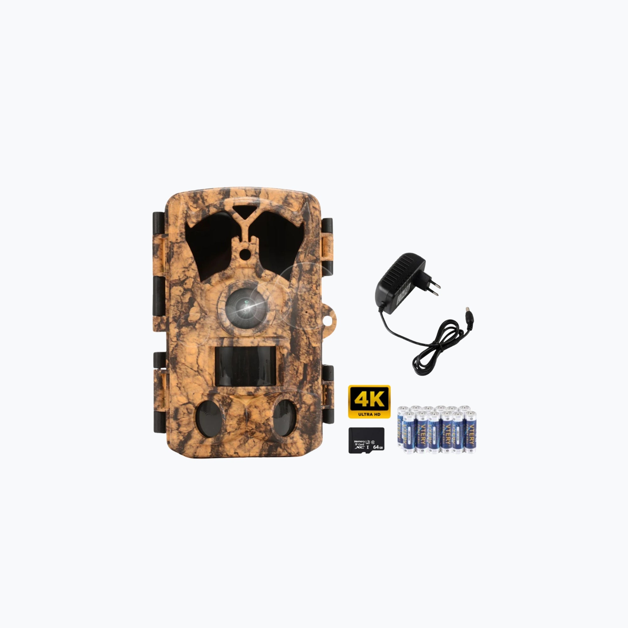 Siltcon Professionele Wildcamera met Nachtzicht - 4K Ultra HD & 60MP + 6V DC Adapter - Siltcon