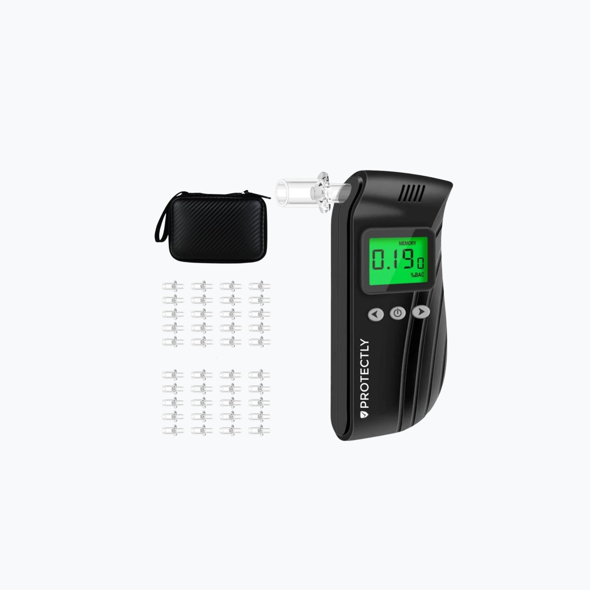 Protectly Digitale Alcoholtester + 20 extra mondstukjes - Siltcon