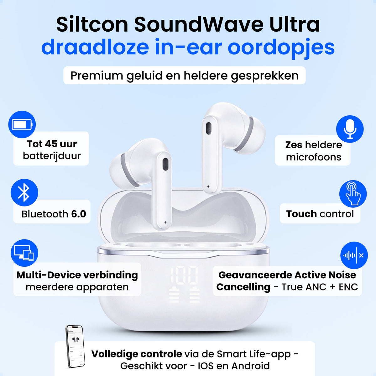 Siltcon® SoundWave Ultra - Wit