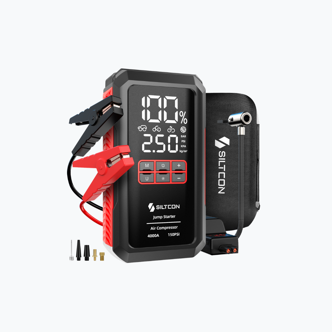 Siltcon® 12V 5-in-1 Jumpstarter voor Auto met Compressor