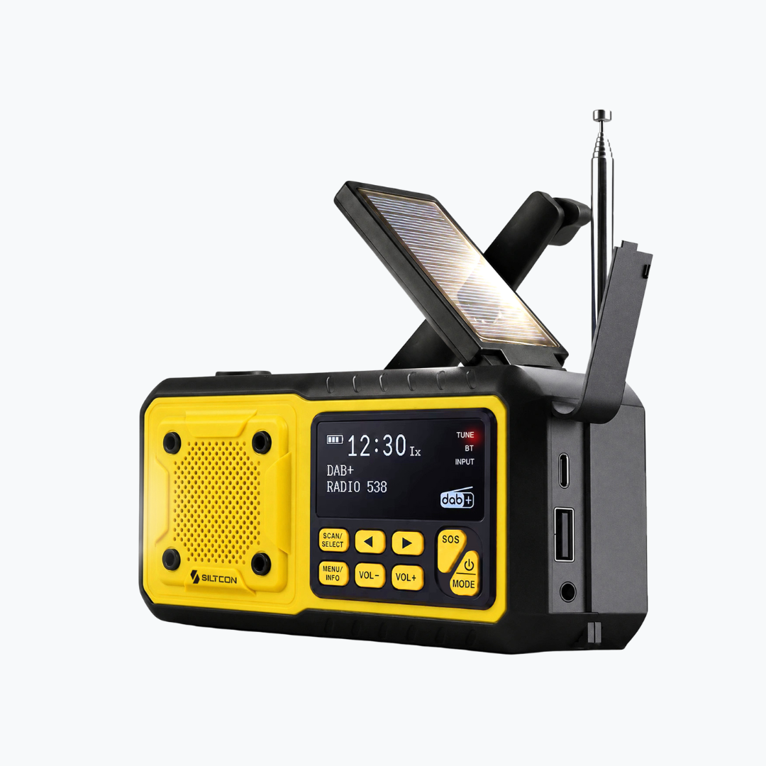 Siltcon® Notfallradio DAB+ Aufziehbar – Solar Radio mit Powerbank