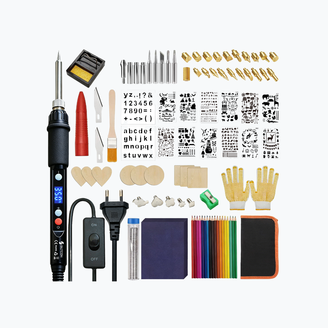 Siltcon® 3 in 1 Houtbrander Set - 100-Delig