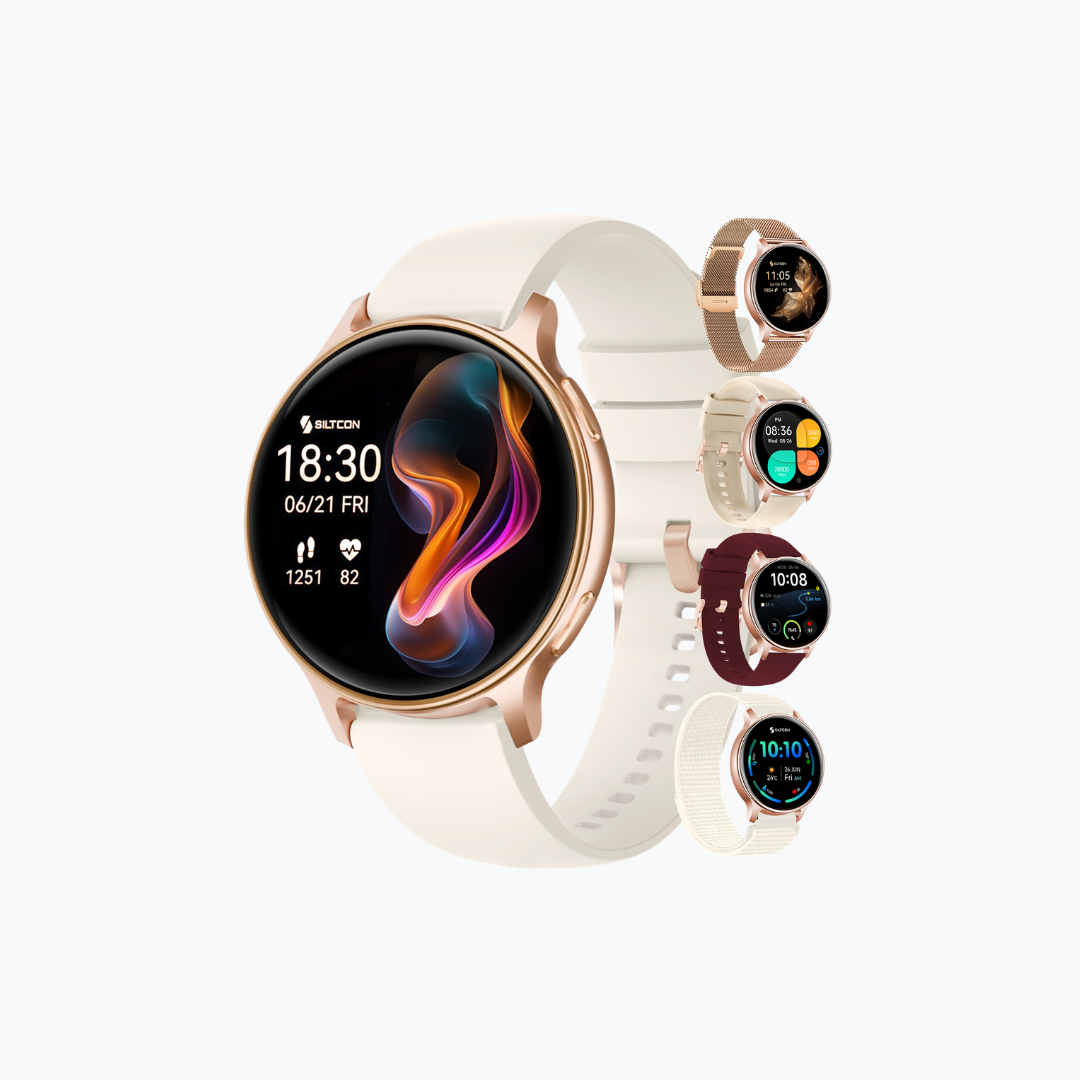 Siltcon® Auréa 2 Smartwatch dames - Mat Goud