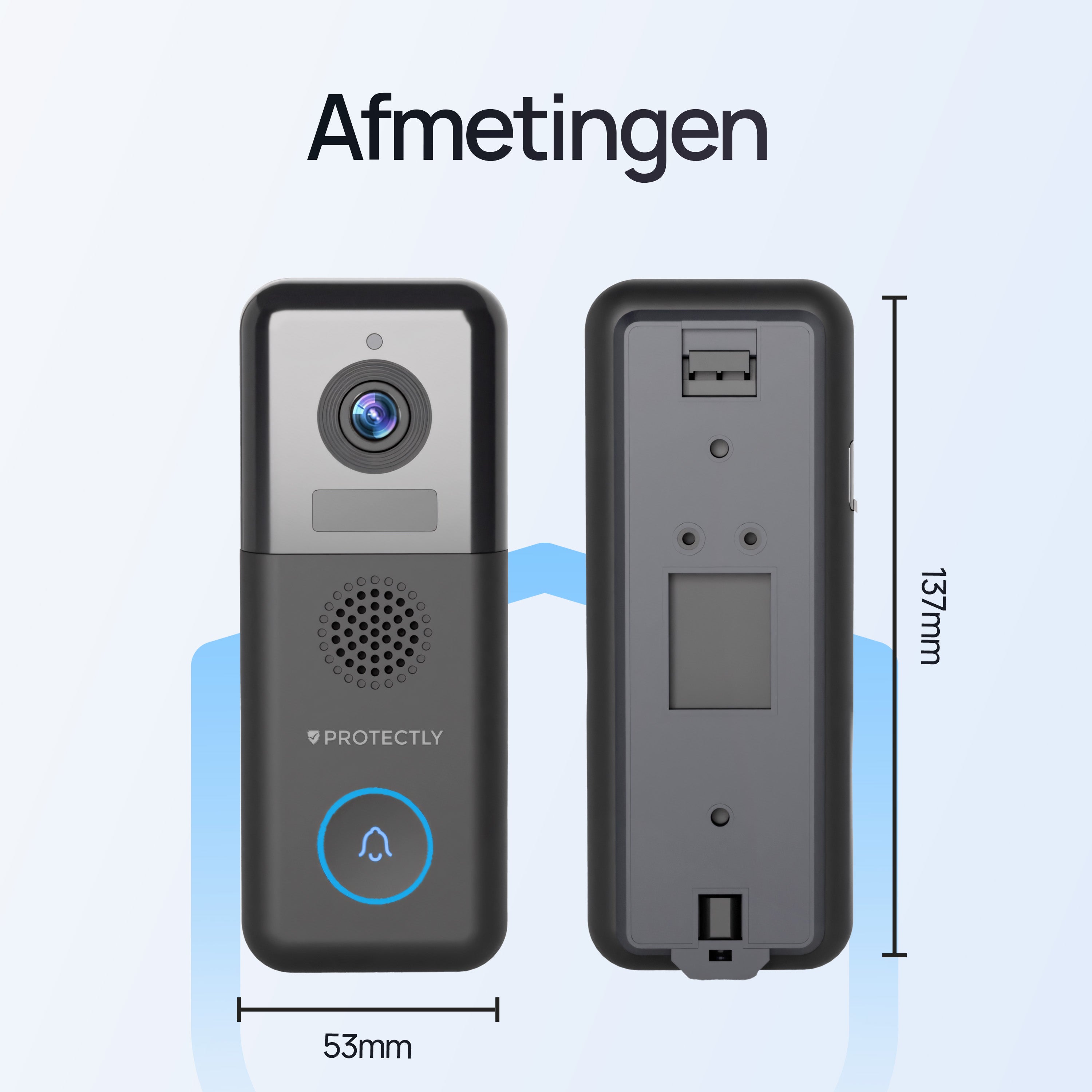 Protectly® Video-Türklingel Kabellos & Verkabelt 2K