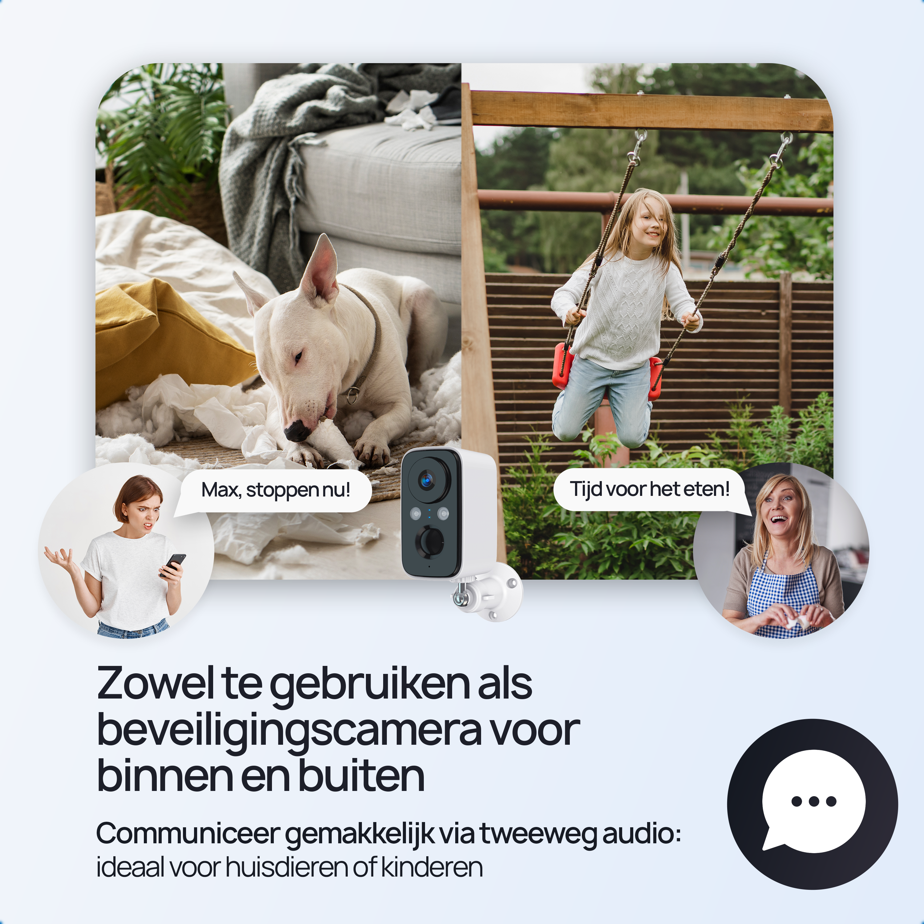 Protectly Beveiligingscamera Draadloos – 2K - Siltcon