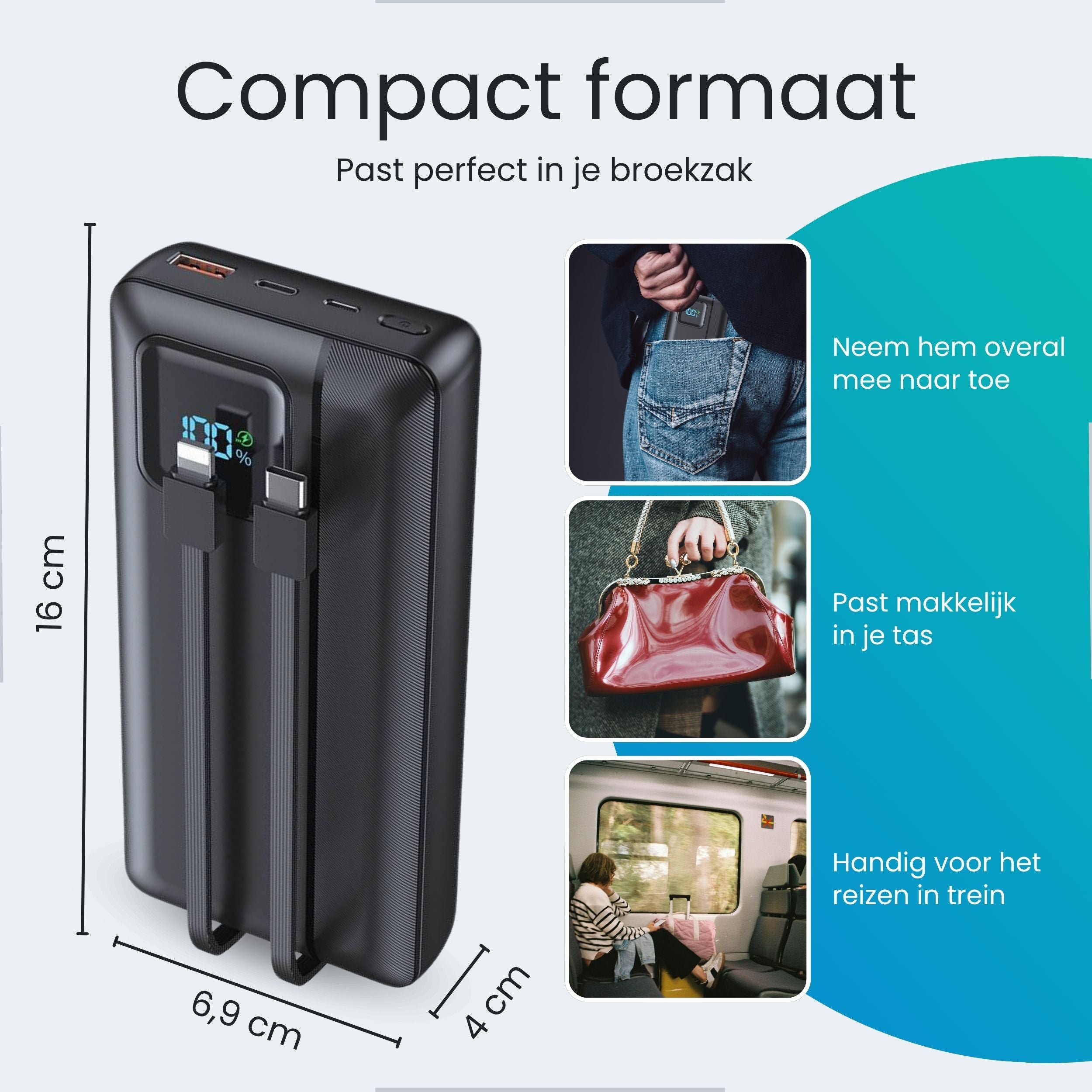 Siltcon Powerbank 30000mAh 22.5W - Snellader - Siltcon