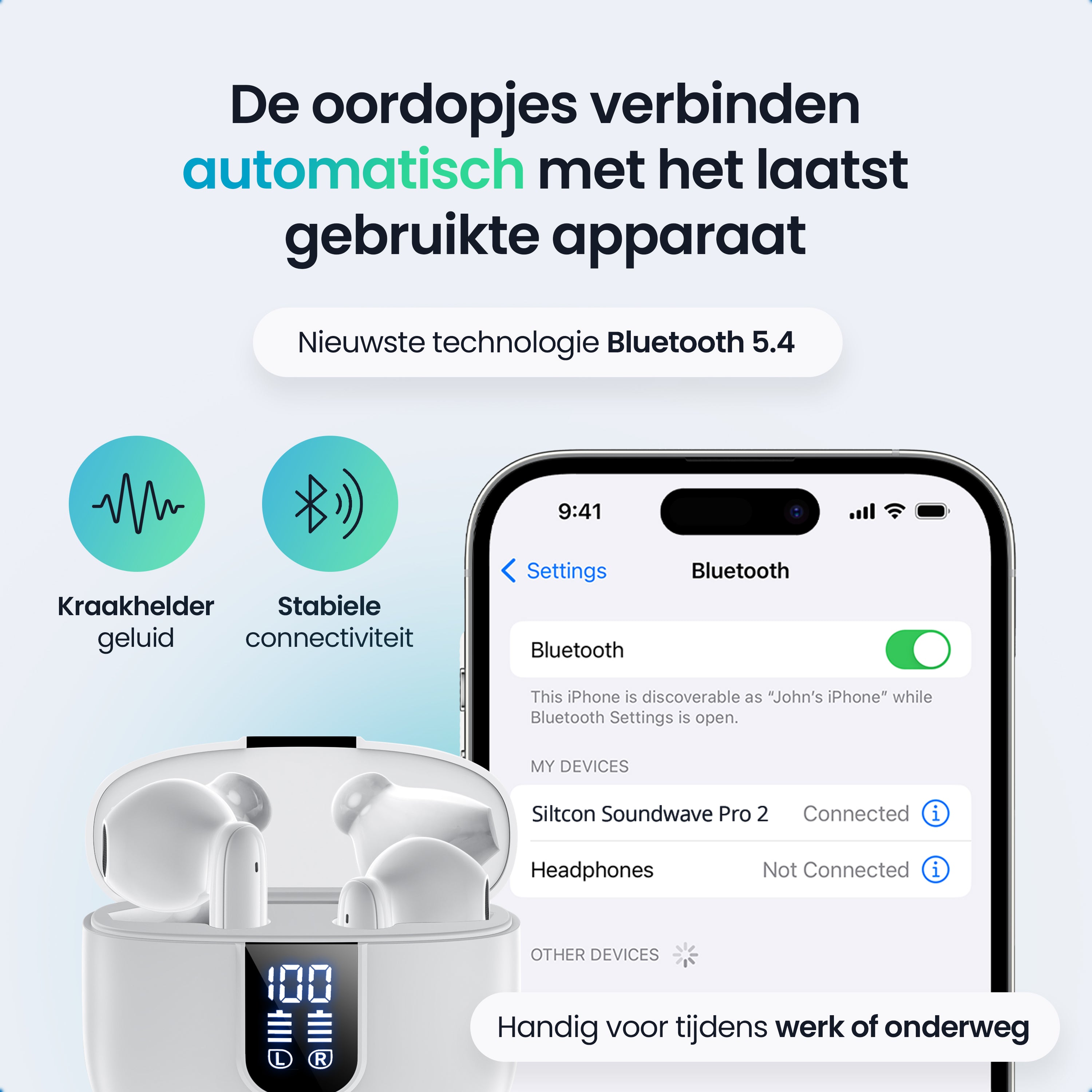 Siltcon SoundWave Pro 2 Draadloze Oordopjes - Siltcon